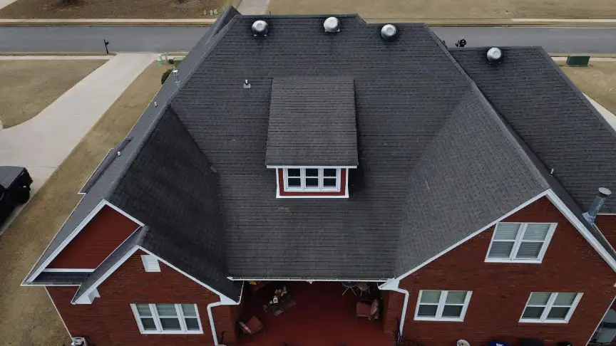 Durable roof system with proper ventilation completed by premier roofing contractors in North Alabama.